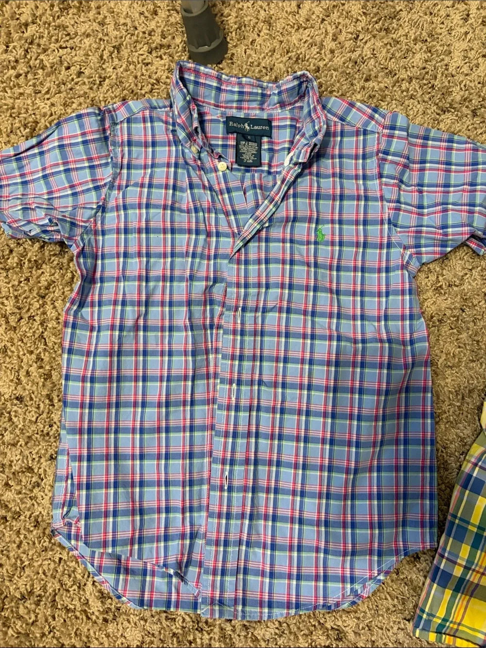 Bundle of 2 Ralph Lauren Plaid Short-Sleeve Button-Down Kids Shirt